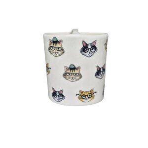Rae Dunn Cats Wearing Glasses Utensil Holder